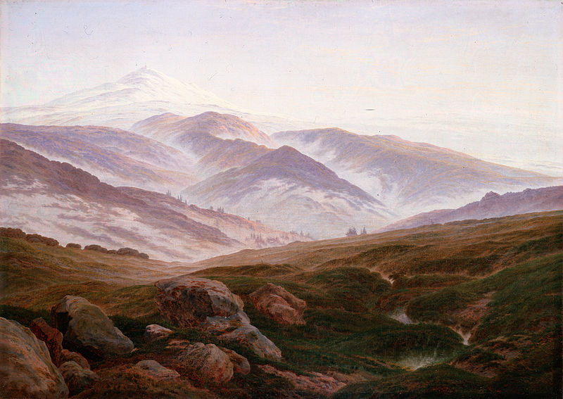 C. D. Friedrich, Vzpomínka na Krkonoše, 1835; Ermitáž v Petrohradě