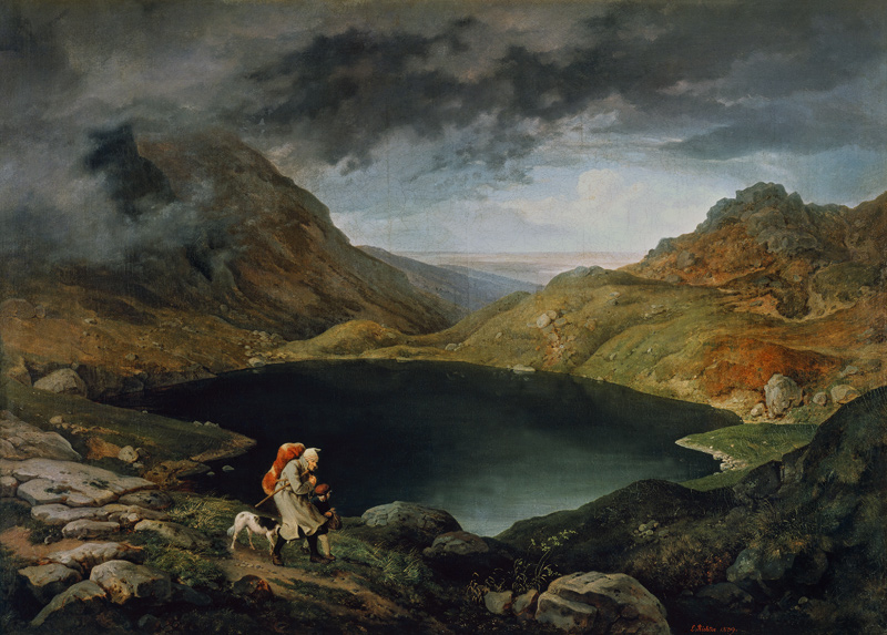 Ludwig Richter, Jezero v Krkonoších, 1839 